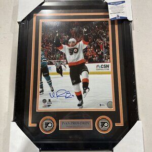 Ivan Provorov Autograph signed Philadelphia Flyers 11x14 photo framed Beckett